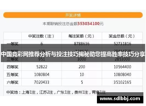 中国竟彩网推荐分析与投注技巧揭秘助您提高胜率技巧分享